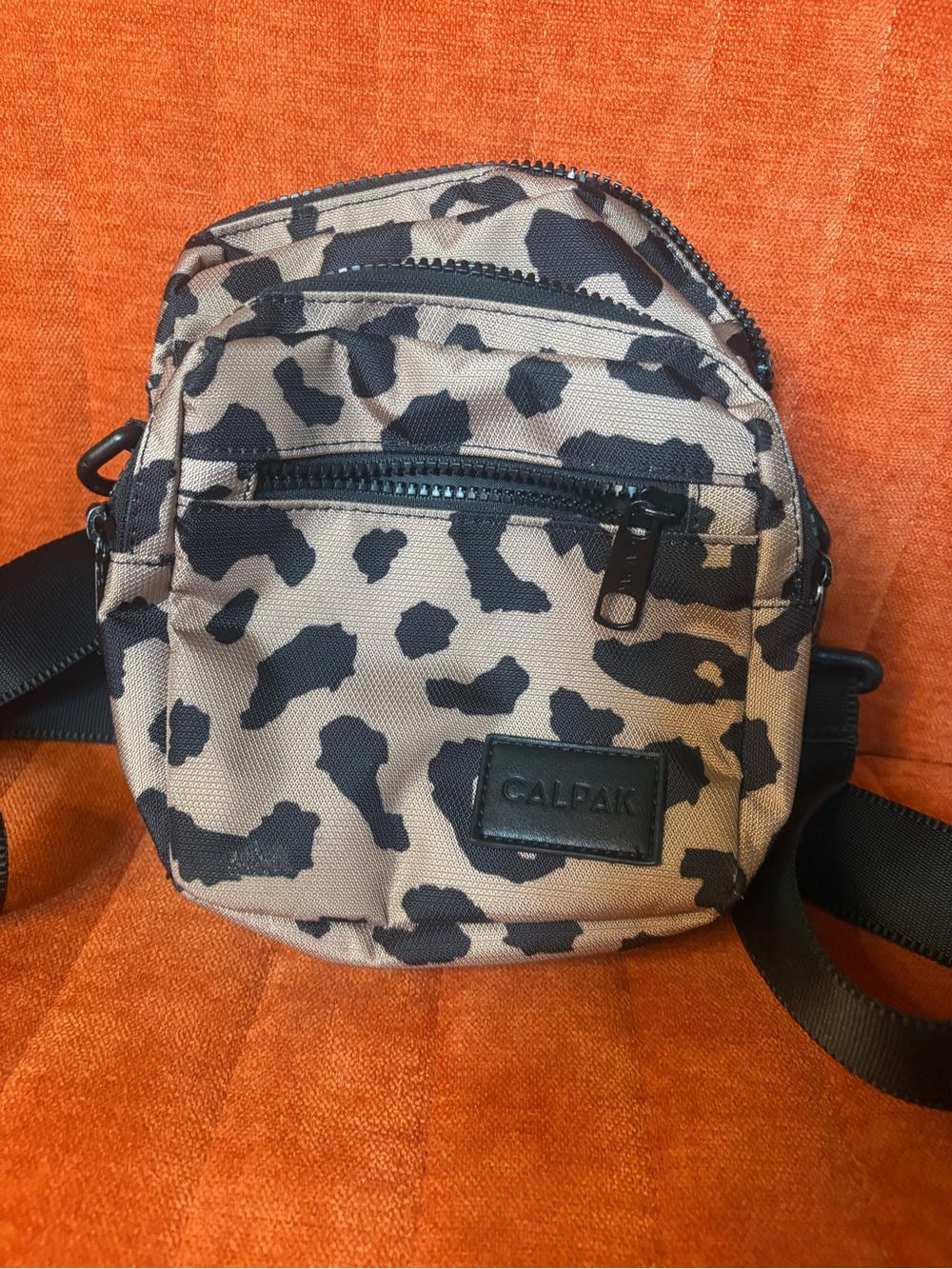 Calpak Leopard Print Mini Crossbody Bag - Beige/Black